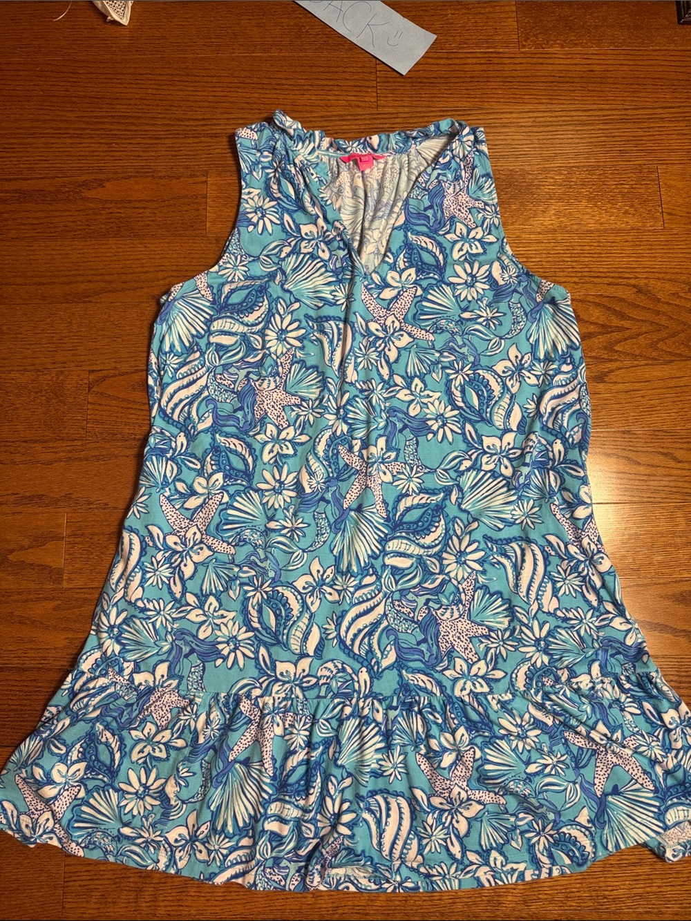 XXL Lilly Pulitzer Malone Dress in Amalfi Blue Sound The Sirens